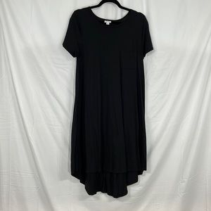Solid Black Lularoe Carly Swing Dress size Medium